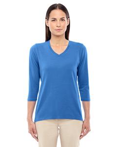 Devon & Jones DP184W - Ladies Perfect Fit Bracelet Length V-Neck Top French Blue