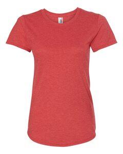 Anvil 6750L - Women's Triblend Scoopneck T-Shirt Heather Red