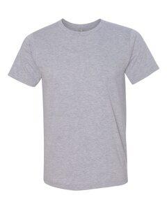 Bayside 5010 - USA Made Ringspun 50/50 Heather Unisex T-Shirt Heather Grey