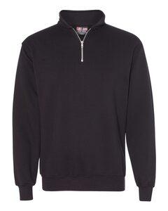 Bayside 920 - USA-Made Quarter-Zip Pullover Sweatshirt Black