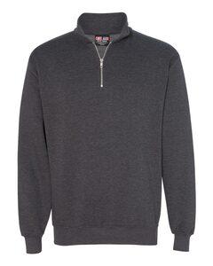 Bayside 920 - USA-Made Quarter-Zip Pullover Sweatshirt Charcoal Heather