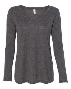 Bella + Canvas 8855 - Women's Flowy Long Sleeve Tee Dark Grey Heather