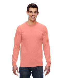 Fruit of the Loom 4930R - Heavy Cotton Long Sleeve T-Shirt Retro Heather Coral