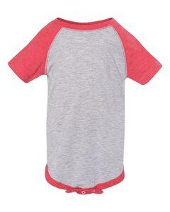 Rabbit Skins 4430 - Fine Jersey Infant Three-Quarter Sleeve Baseball Bodysuit