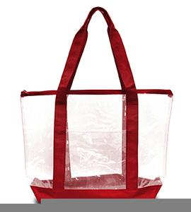 Liberty Bags 7009 - CLEAR TOTE BAG Red