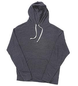 J. America J8871 - Adult Tri-Blend Fleece Pullover Hood Black Tri-Blend