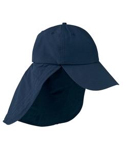 Adams EOM101 - 6-Panel UV Low-Profile Cap with Elongated Bill and Neck Cape Navy