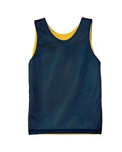 A4 N2206 - Youth Reversible Mesh Tank Shirt Navy/Gold