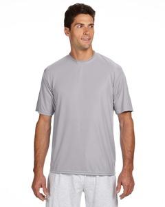A4 N3142 - Men's Shorts Sleeve Cooling Performance Crew Shirt Silver