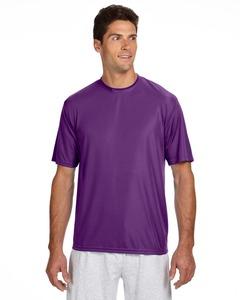 A4 N3142 - Men's Shorts Sleeve Cooling Performance Crew Shirt Purple