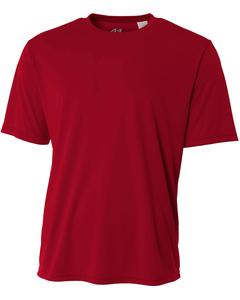 A4 N3142 - Men's Shorts Sleeve Cooling Performance Crew Shirt Cardinal