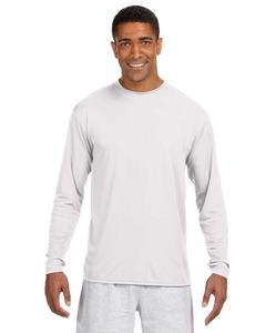 A4 N3165 - Long Sleeve Cooling Performance Crew Shirt White