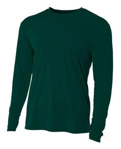 A4 N3165 - Long Sleeve Cooling Performance Crew Shirt Forest Green