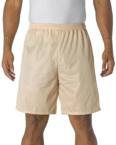 A4 N5296 - Lined 9" Inseam Tricot Mesh Shorts Vegas Gold