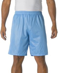 A4 N5296 - Lined 9" Inseam Tricot Mesh Shorts Light Blue