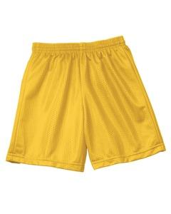 A4 NB5301 - Youth 6" Inseam Lined Tricot Mesh Shorts Gold