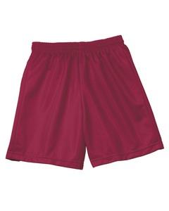 A4 NB5301 - Youth 6" Inseam Lined Tricot Mesh Shorts Cardinal