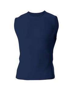 A4 N2306 - Men's Compression Muscle Shirt Navy