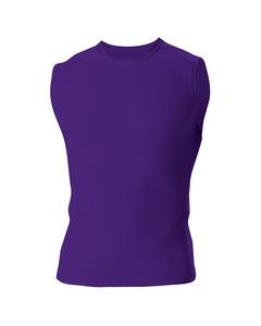 A4 N2306 - Men's Compression Muscle Shirt Purple