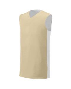 A4 N2320 - Adult Reversible Moisture Management Muscle Shirt Vegas Gold/White