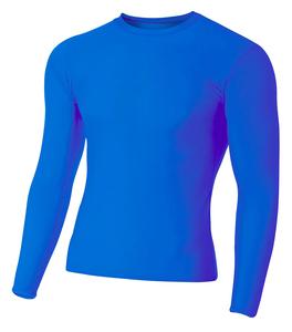 A4 N3133 - Long Sleeve Compression Crew Shirt Royal