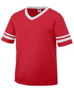Augusta 361 - Youth Sleeve Stripe Jersey White/Red