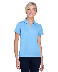 Harriton M353W - Ladies Double Mesh Sport Shirt Light Blue