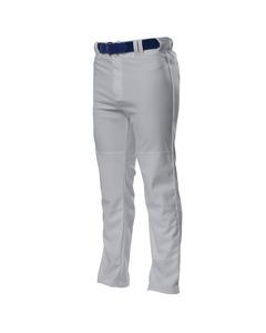 A4 N6162 - Pro Style Open Bottom Baggy Cut Baseball Pants Grey