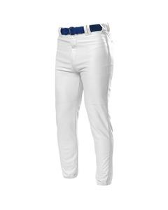 A4 N6178 - Pro Style Elastic Bottom Baseball Pants White