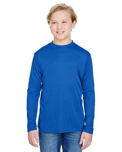 A4 NB3165 - Youth Long Sleeve Cooling Performance Crew Shirt Royal