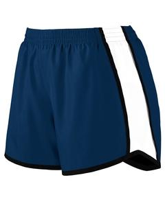 Augusta 1265 - Ladies Jr. Fit Pulse Team Short Navy/White/Black