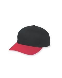Augusta 6206 - Youth 6-Panel Cotton Twill Low Profile Cap Black/Red