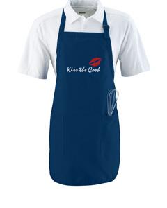 Augusta 4350 - Full Length Apron With Pockets Navy