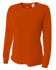 A4 NW3002 - Ladies Long Sleeve Cooling Performance Crew Shirt Athletic Orange
