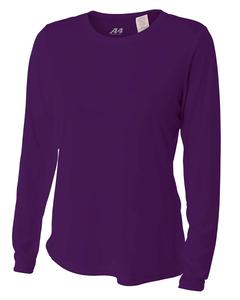 A4 NW3002 - Ladies Long Sleeve Cooling Performance Crew Shirt Purple