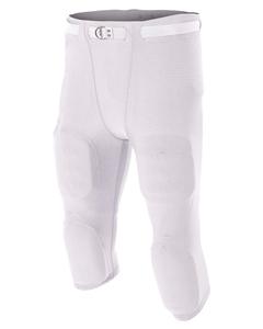 A4 N6181 - Men's Flyless Football Pants White