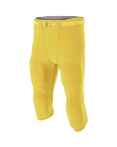 A4 N6181 - Men's Flyless Football Pants Gold