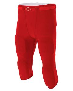 A4 N6181 - Men's Flyless Football Pants Scarlet