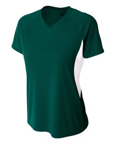 A4 NW3223 - Ladies Color Block Performance V-Neck Shirt