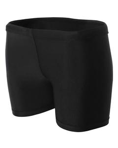 A4 NW5313 - Ladies 4" Inseam Compression Shorts Black