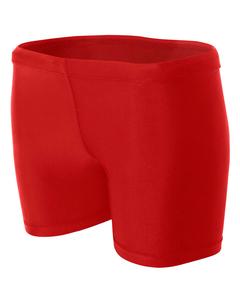 A4 NW5313 - Ladies 4" Inseam Compression Shorts Scarlet