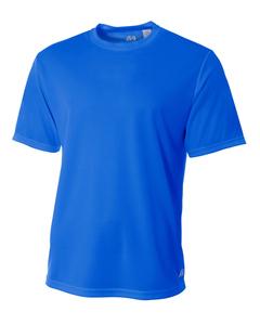 A4 N3252 - Men's Shorts Sleeve Crew Birds Eye Mesh T-Shirt Royal