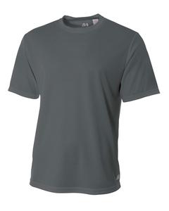 A4 N3252 - Mens Shorts Sleeve Crew Birds Eye Mesh T-Shirt