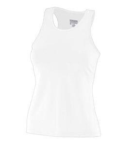 Augusta 1203 - Girls Polyestyer Spandex Racer Tank White