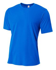 A4 N3264 - Men's Shorts Sleeve Spun Poly T-Shirt Royal