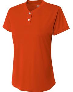 A4 NW3143 - Ladies Tek 2-Button Henley Shirt Athletic Orange