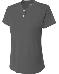 A4 NW3143 - Ladies Tek 2-Button Henley Shirt Graphite