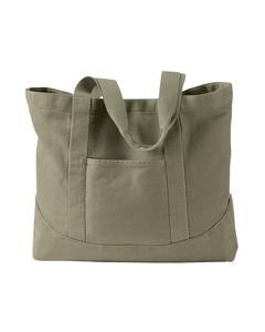 Authentic Pigment 1904 - 14 oz. Pigment-Dyed Large Canvas Tote Khaki Green