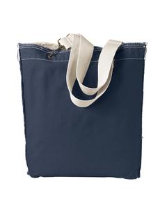Authentic Pigment 1906 - 14 oz. Direct-Dyed Raw-Edge Tote Deep Navy