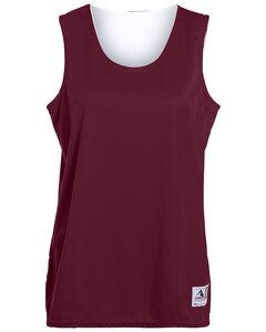 Augusta 147 - Ladies Wicking Polyester Reversible Sleeveless Jersey Maroon/White